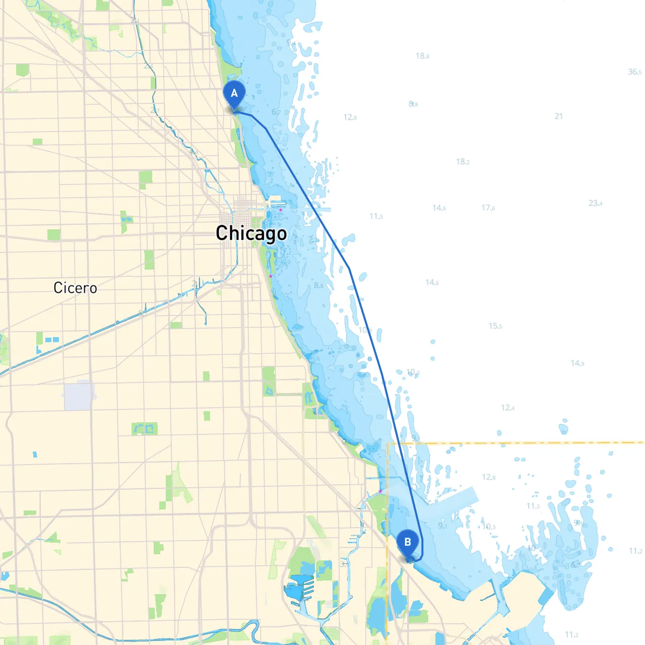 Chicago to Hammond