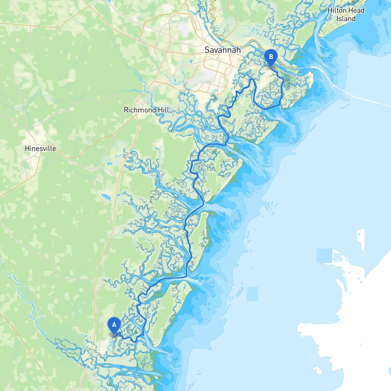 Darien to Savannah
