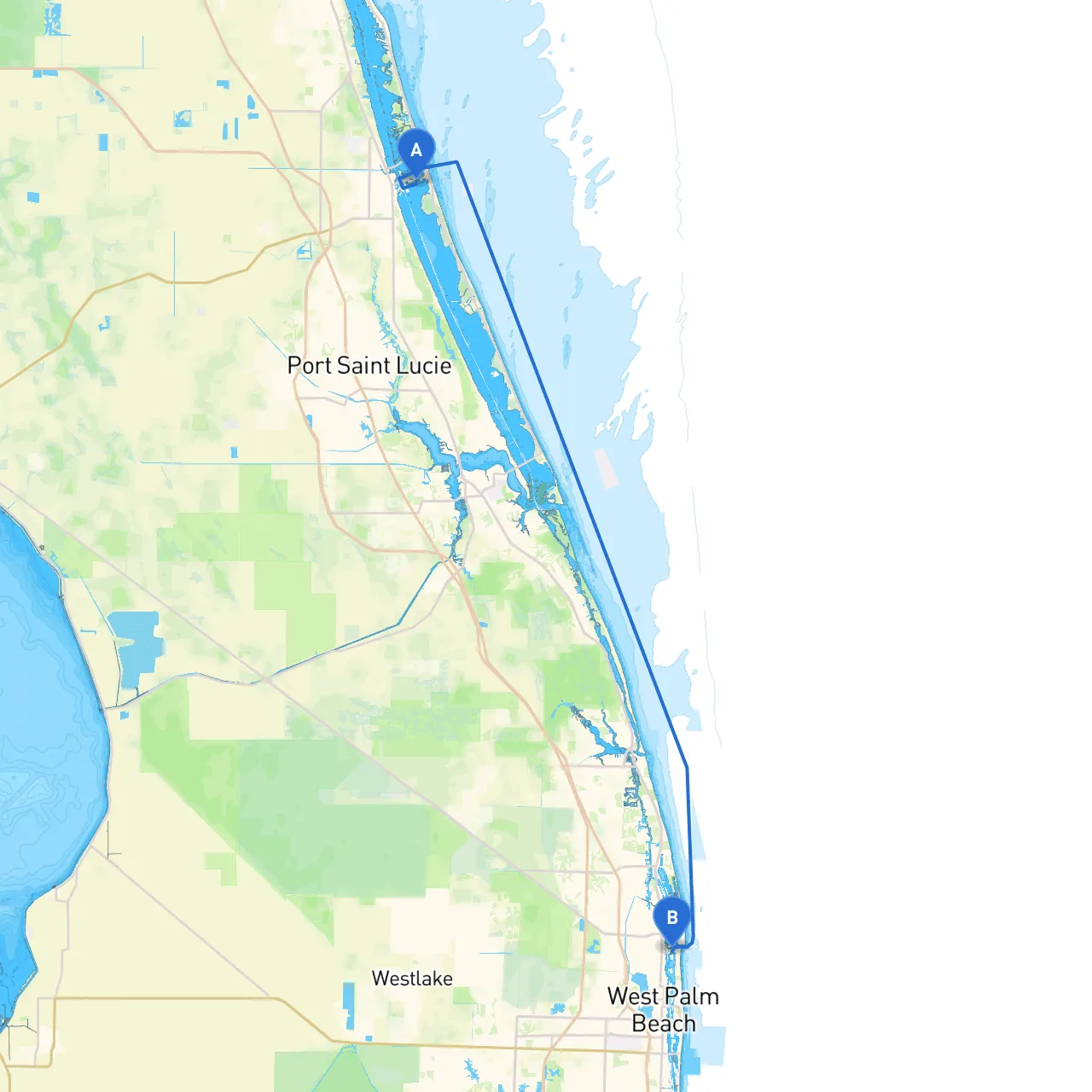 Fort Pierce to Palm Beach