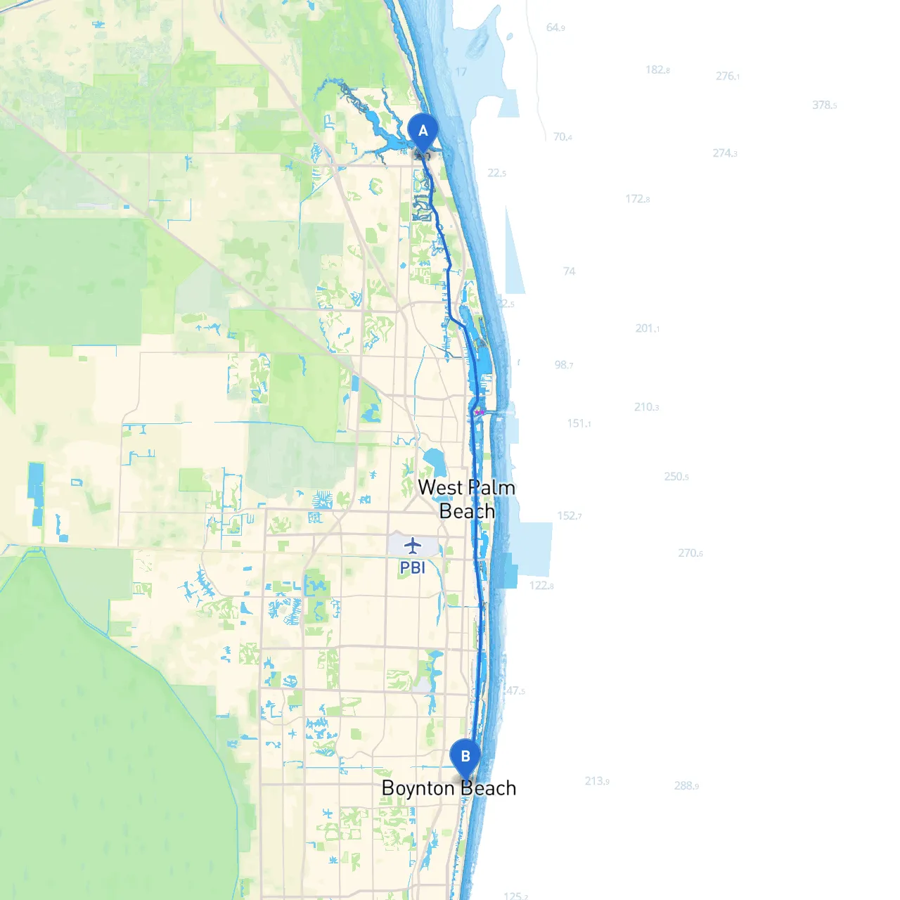 Jupiter to Boynton Beach