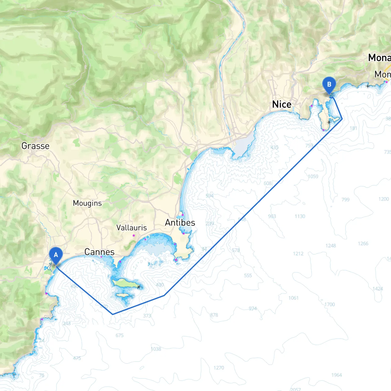 Cannes to Beaulieu sur Mer