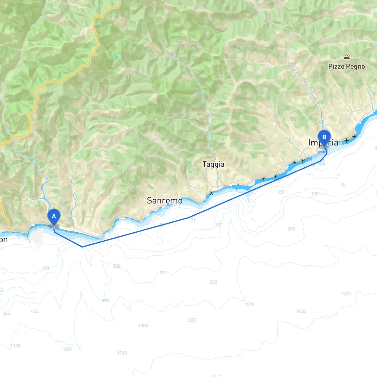 Ventimiglia to Imperia