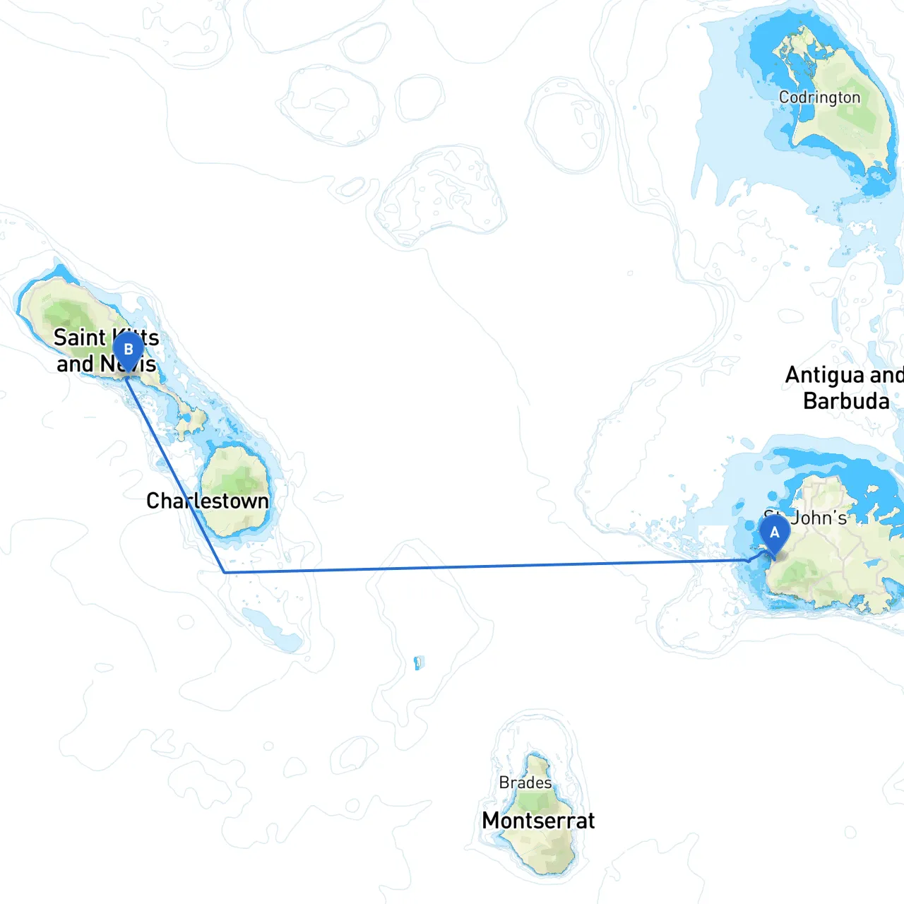 Antigua to St. Kitts