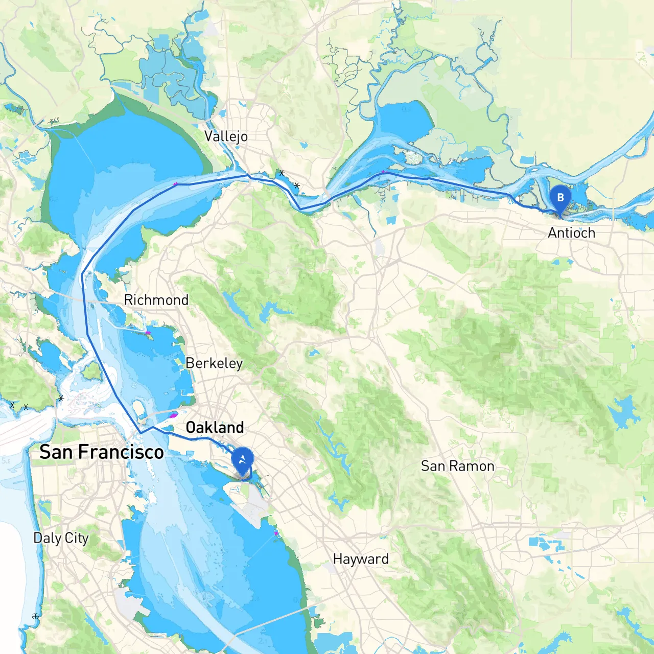 Alameda to Antioch