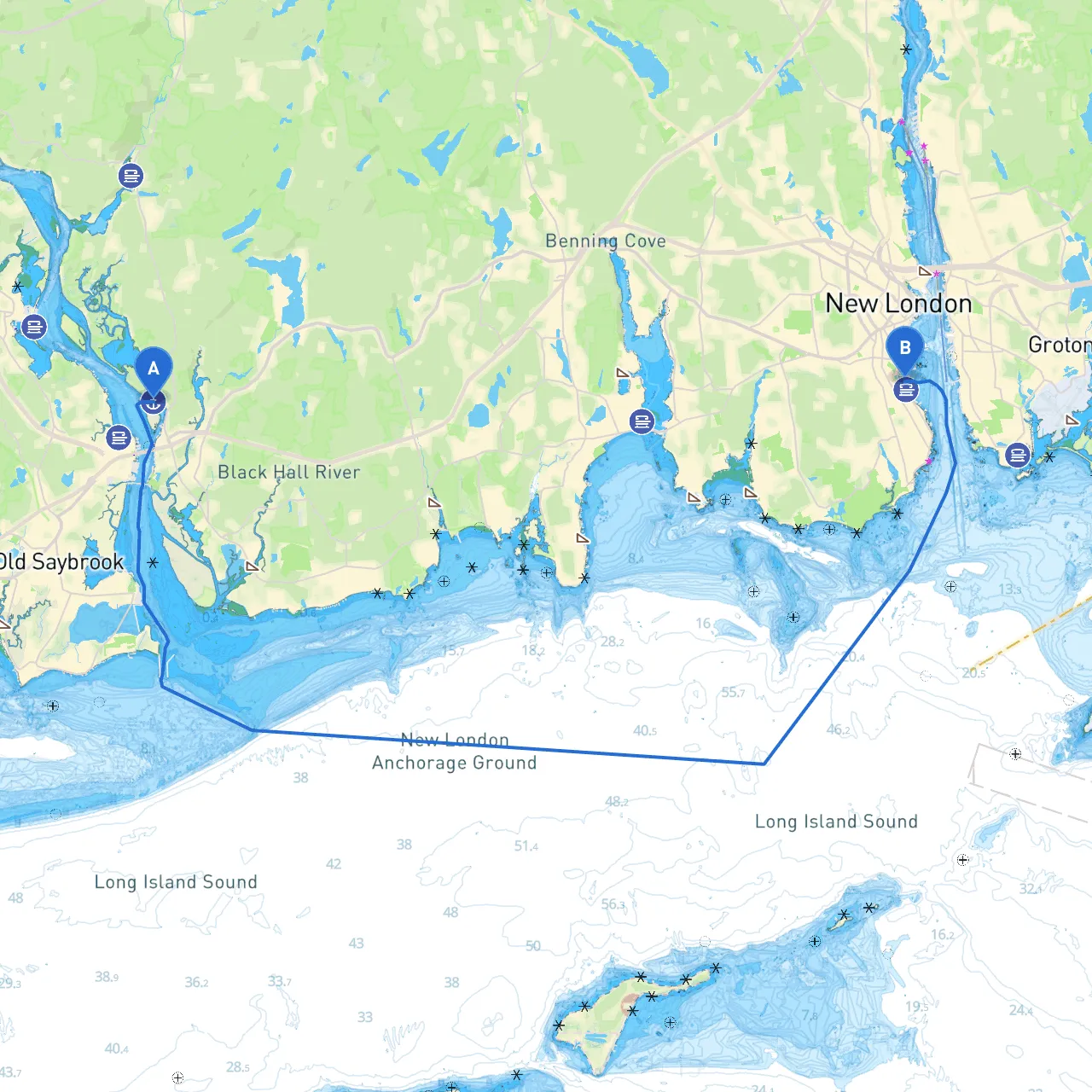 Old Lyme to New London