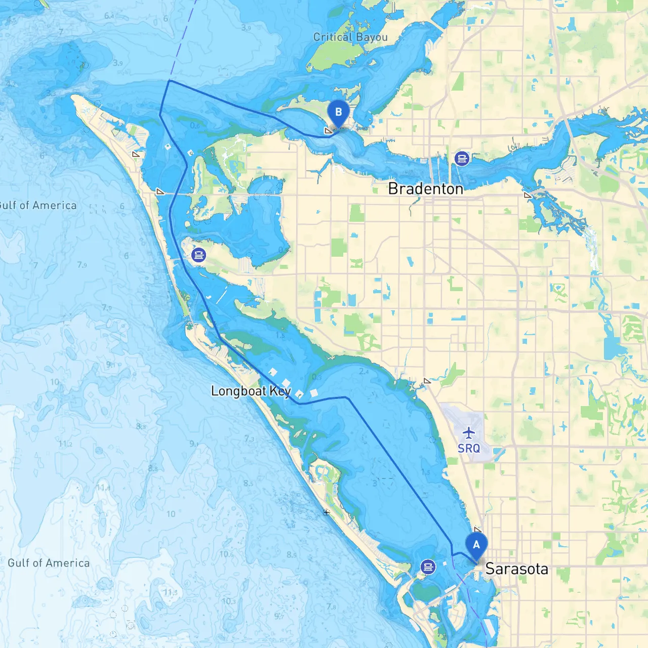 Sarasota to Palmetto