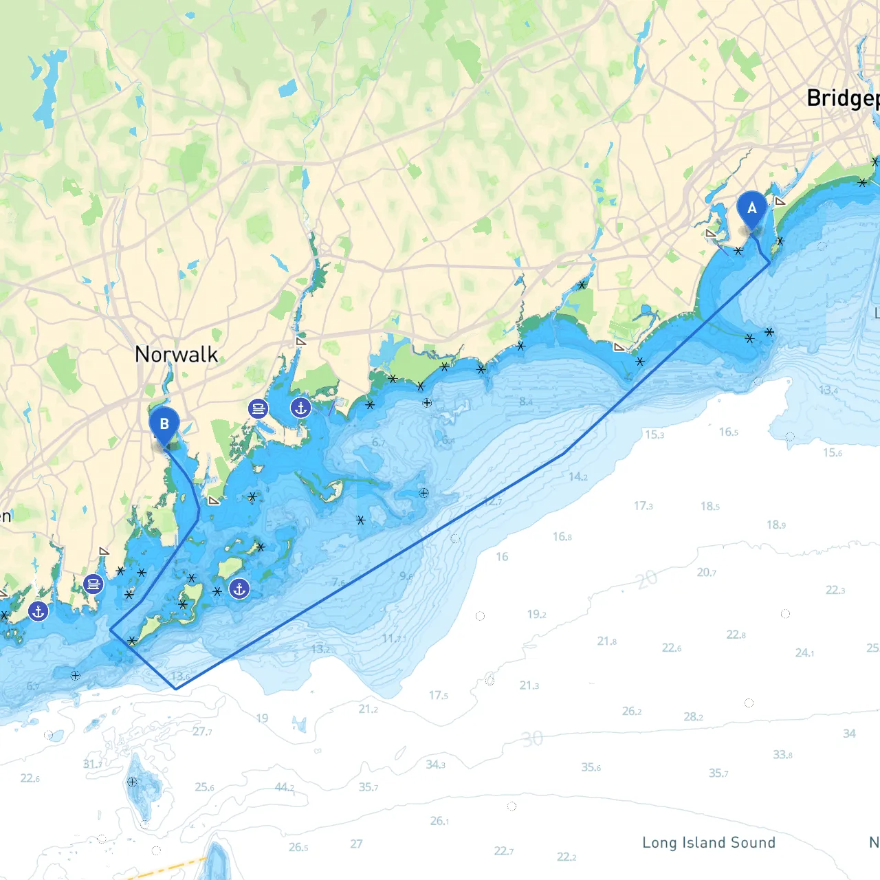 Bridgeport to South Norwalk