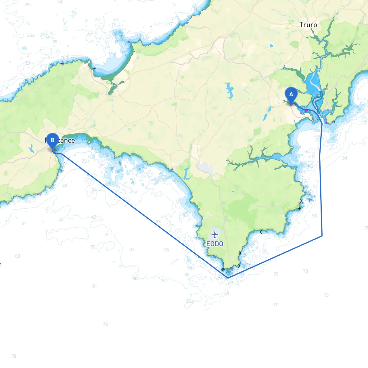 Falmouth to Penzance