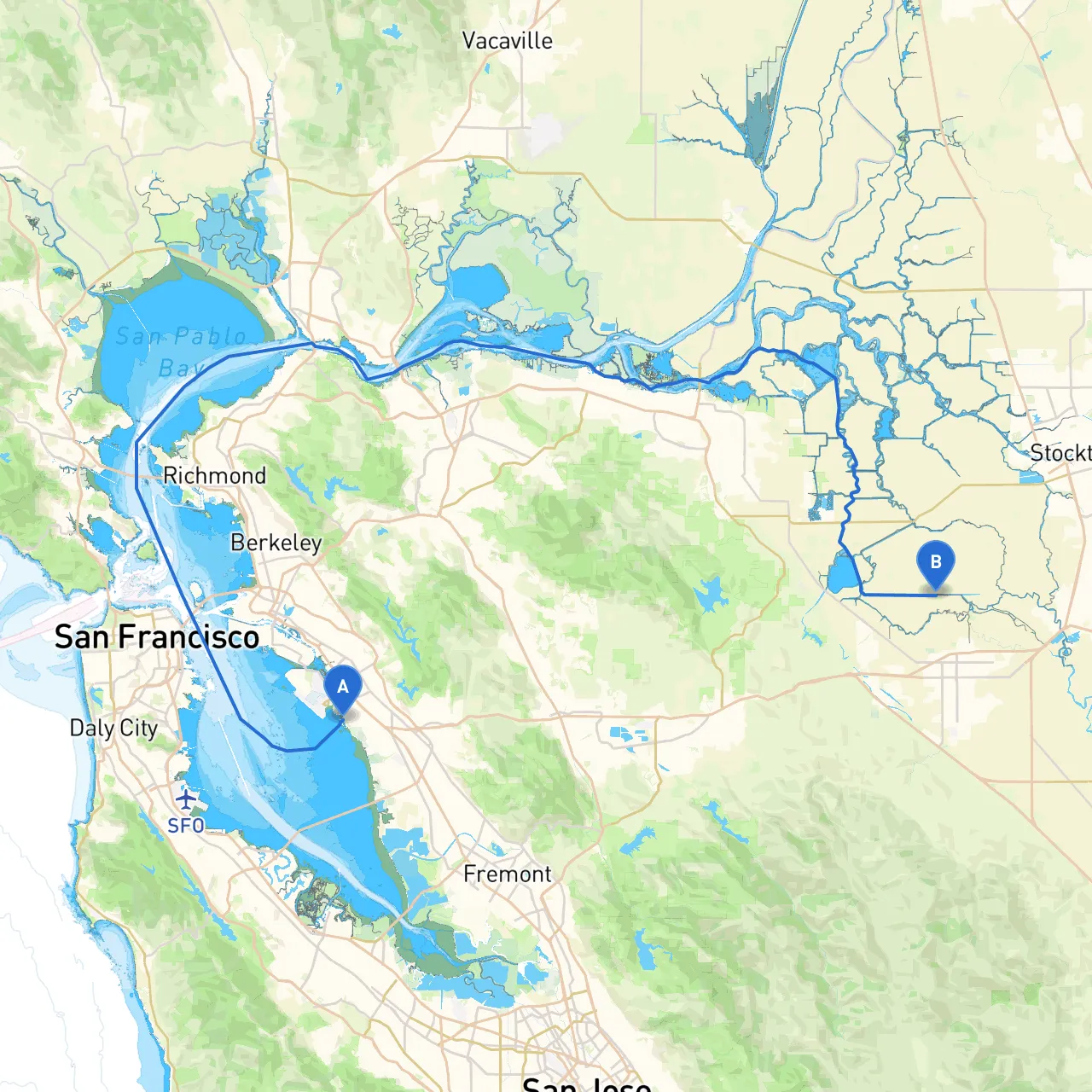 San Leandro to Tracy