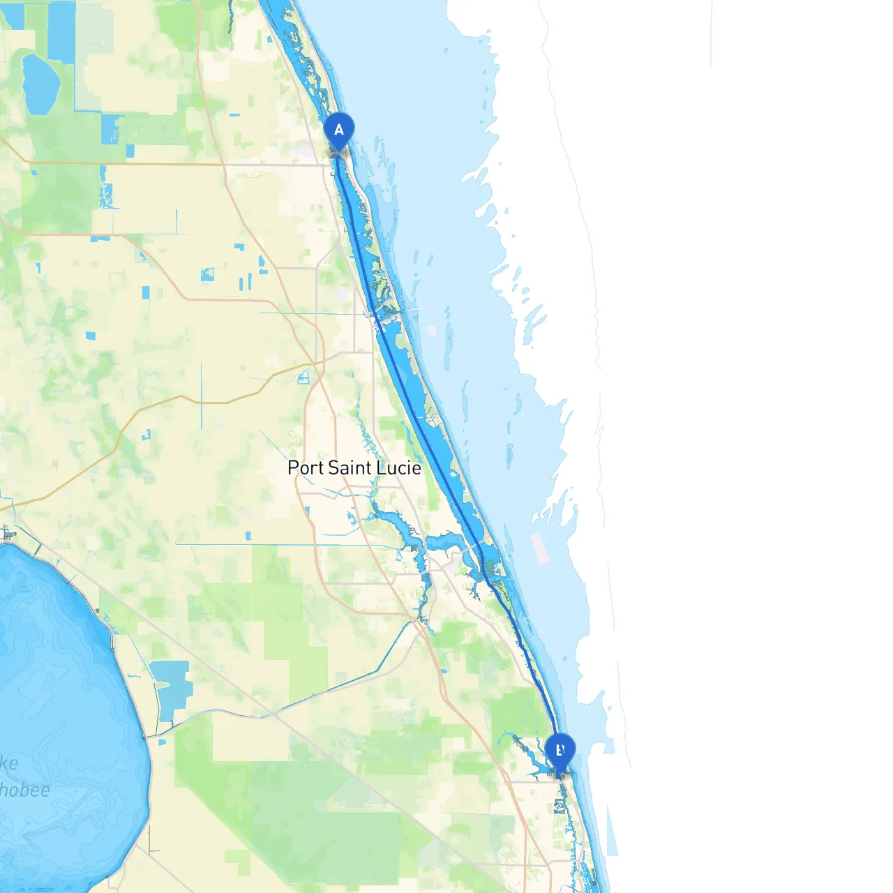 Vero Beach to Jupiter