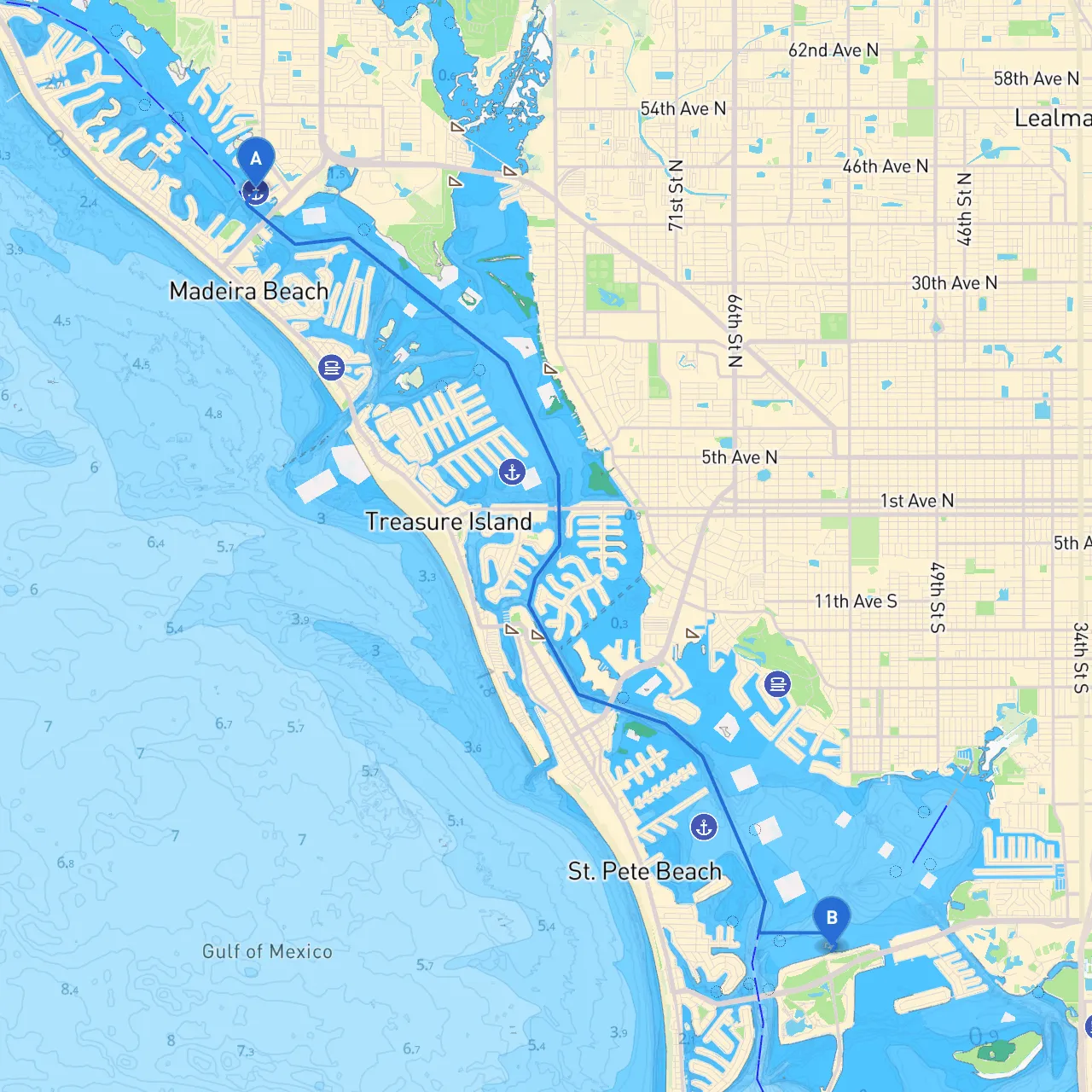 Madeira Beach to St. Petersburg