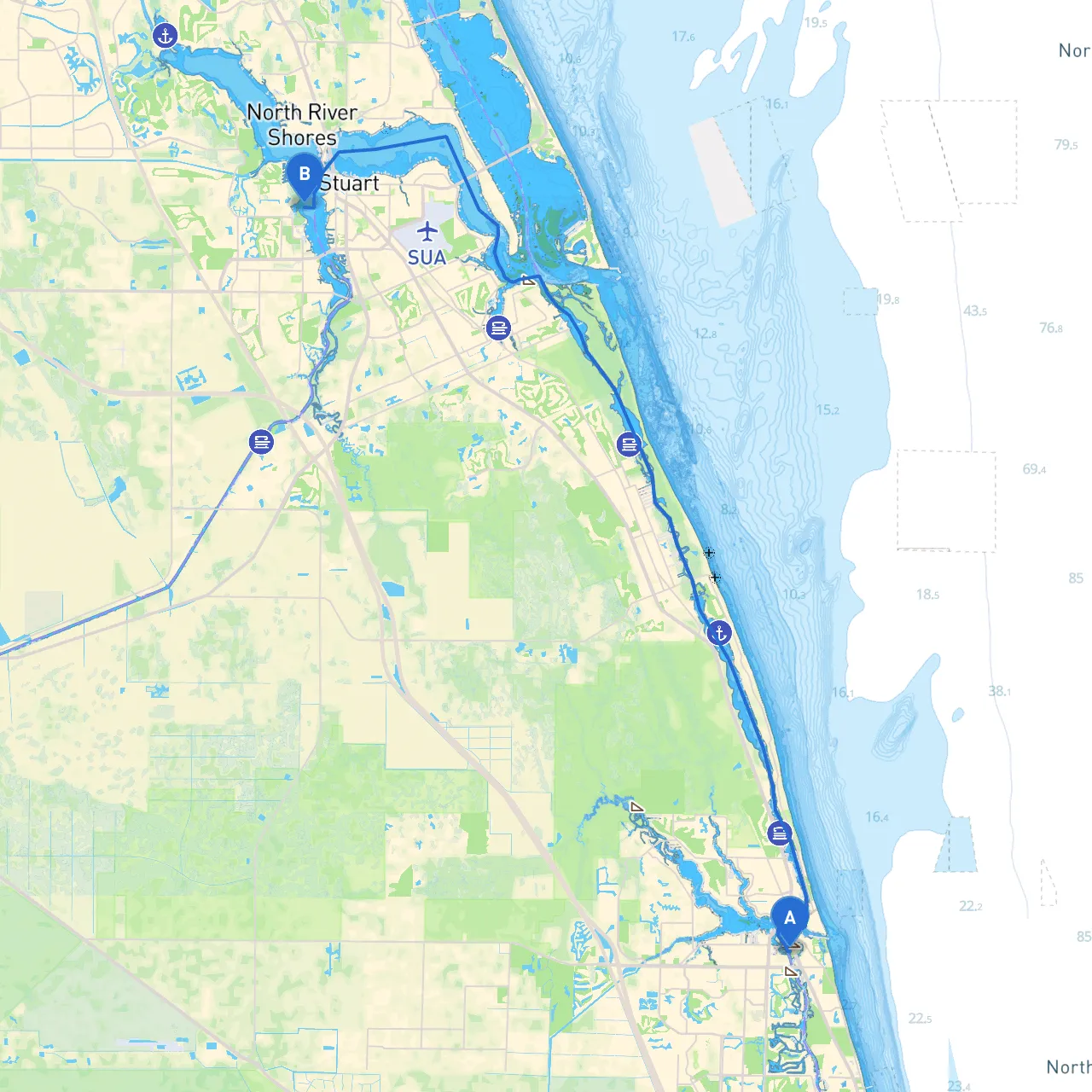 Jupiter to Palm City