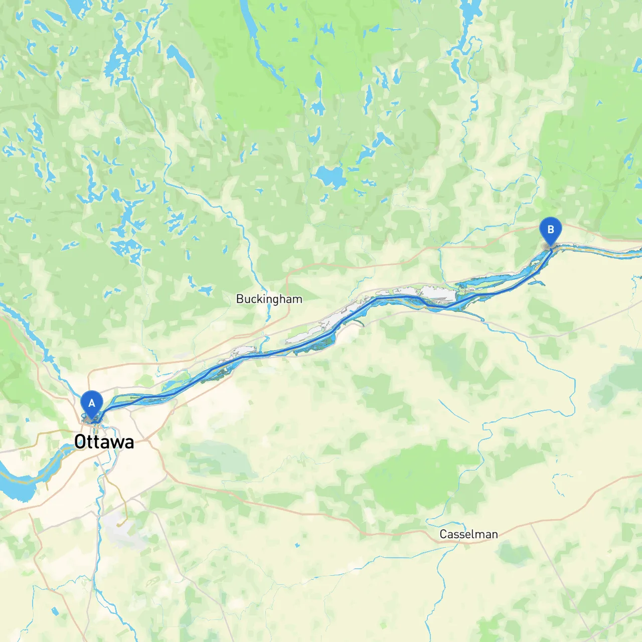 Gatineau to Montebello