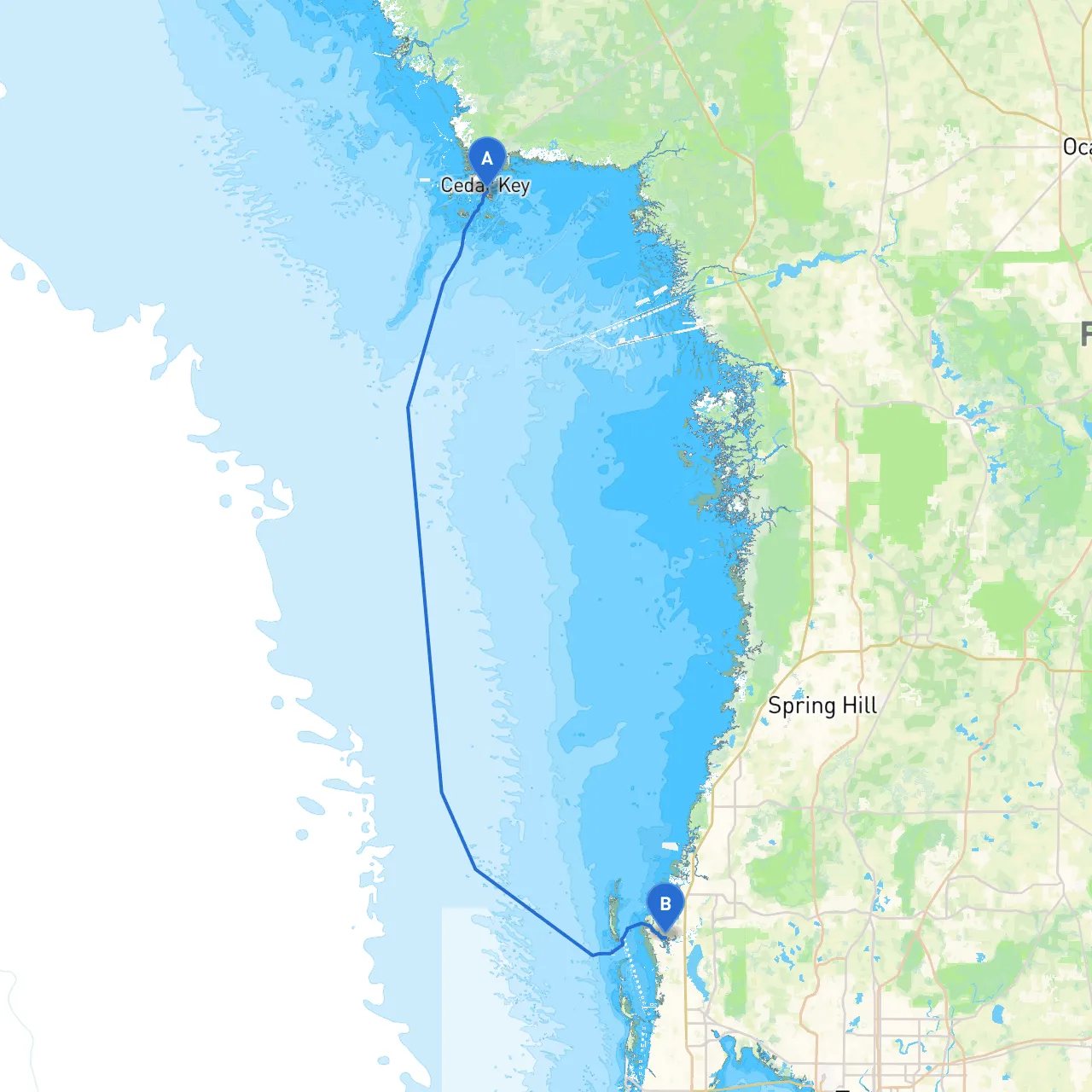 Cedar Key to Tarpon Springs