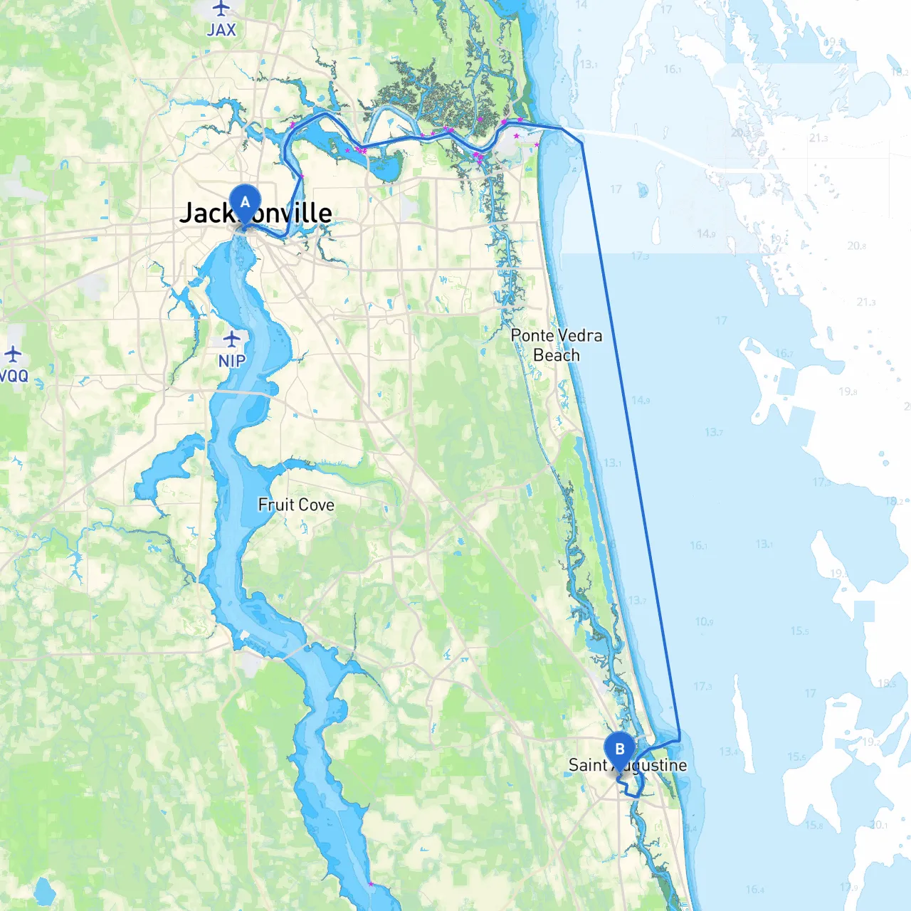 Jacksonville to Saint Augustine