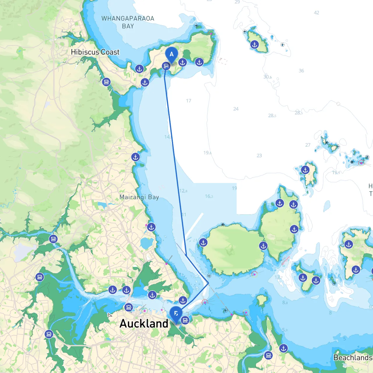 Whangaparaoa to Auckland