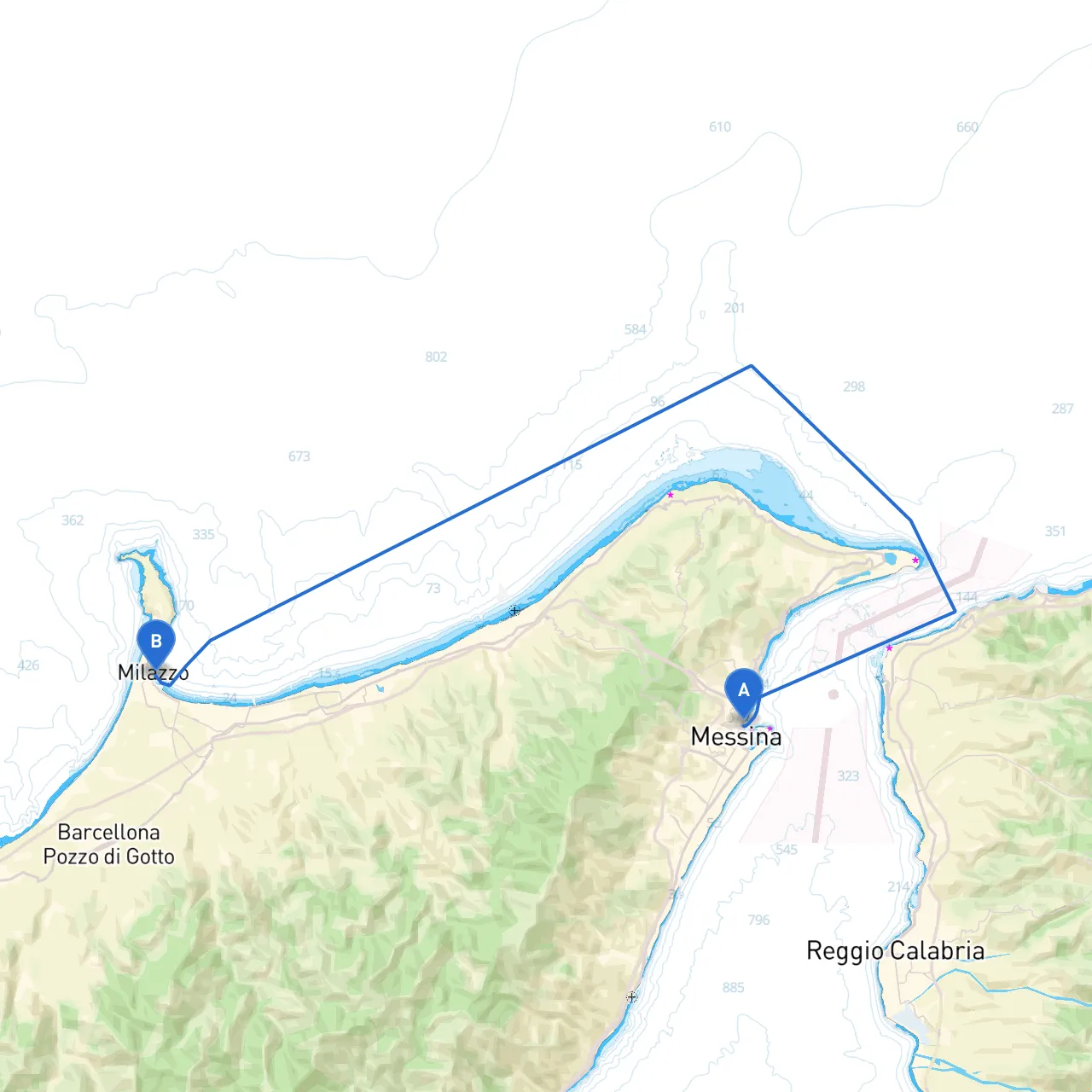 Messina to Milazzo