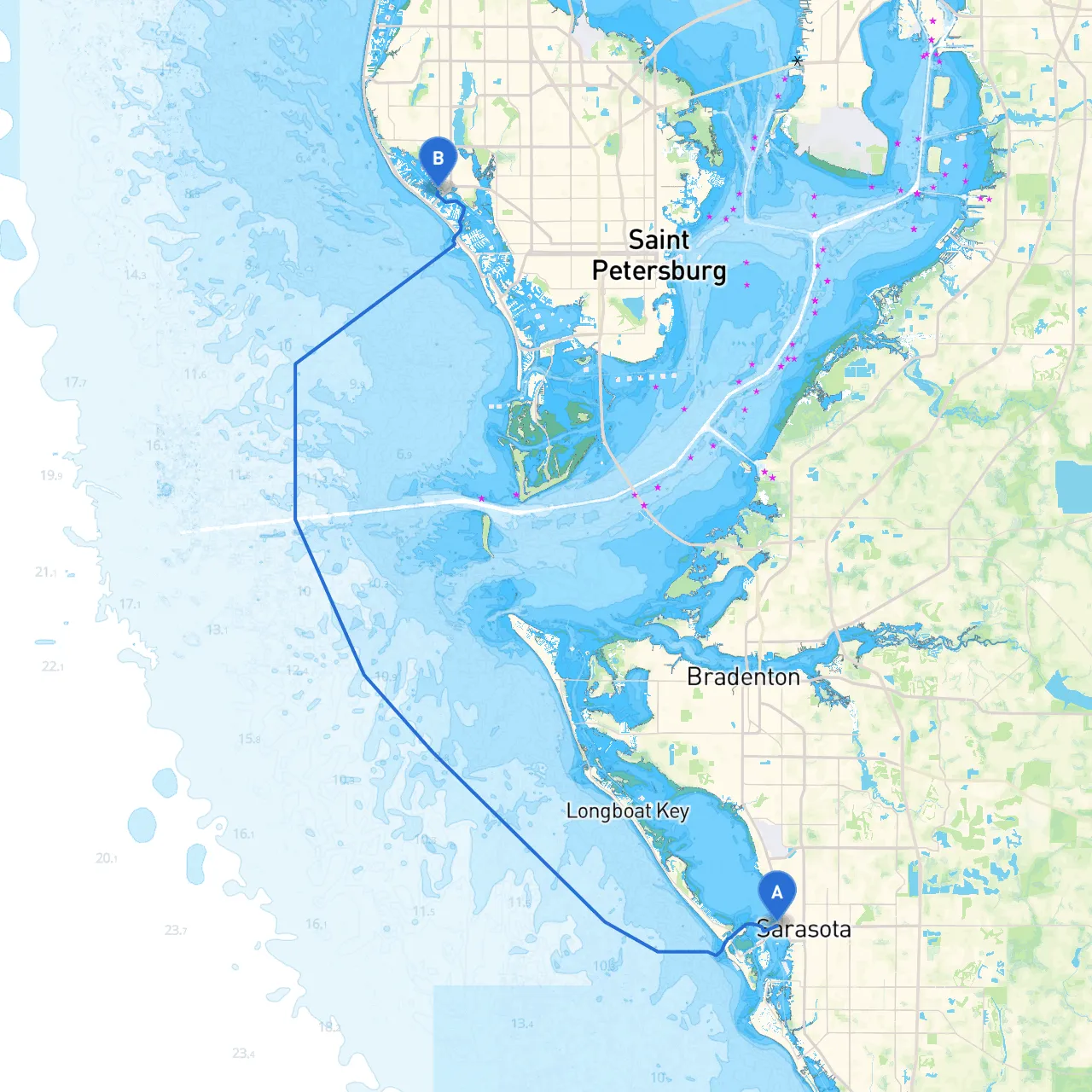 Sarasota to Madeira Beach