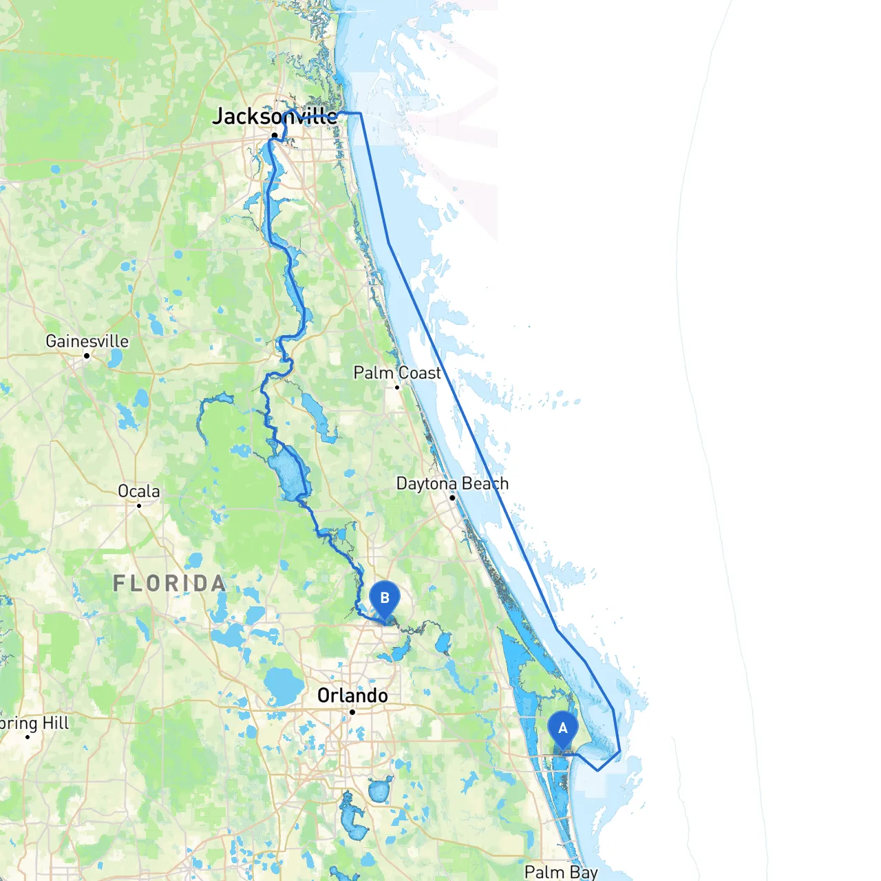 Cape Canaveral to Sanford