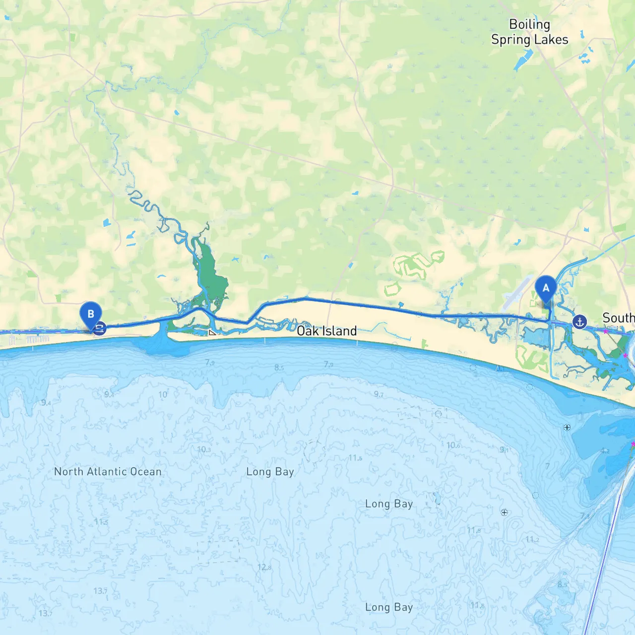 Oak Island to Holden Beach