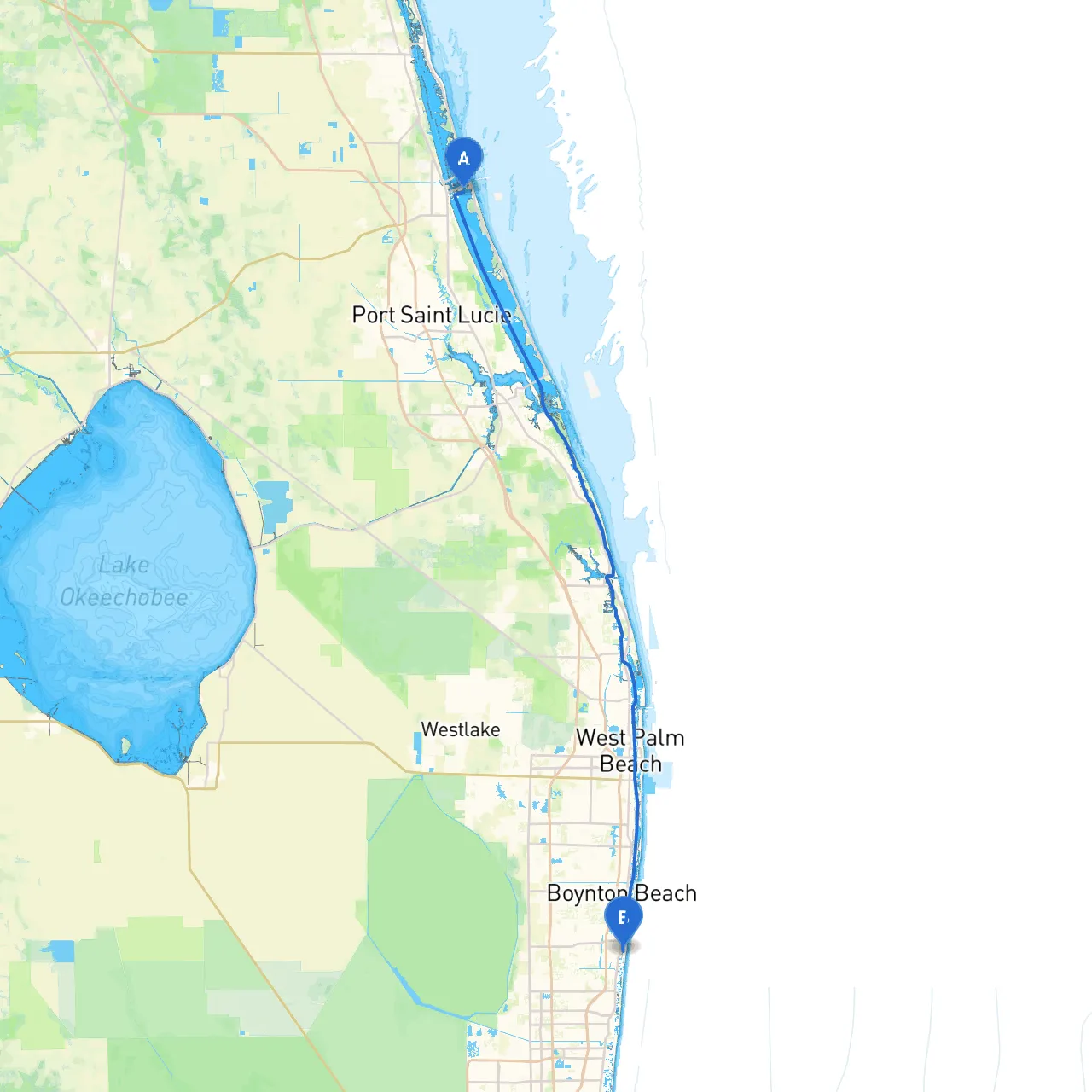 Fort Pierce to Delray Beach