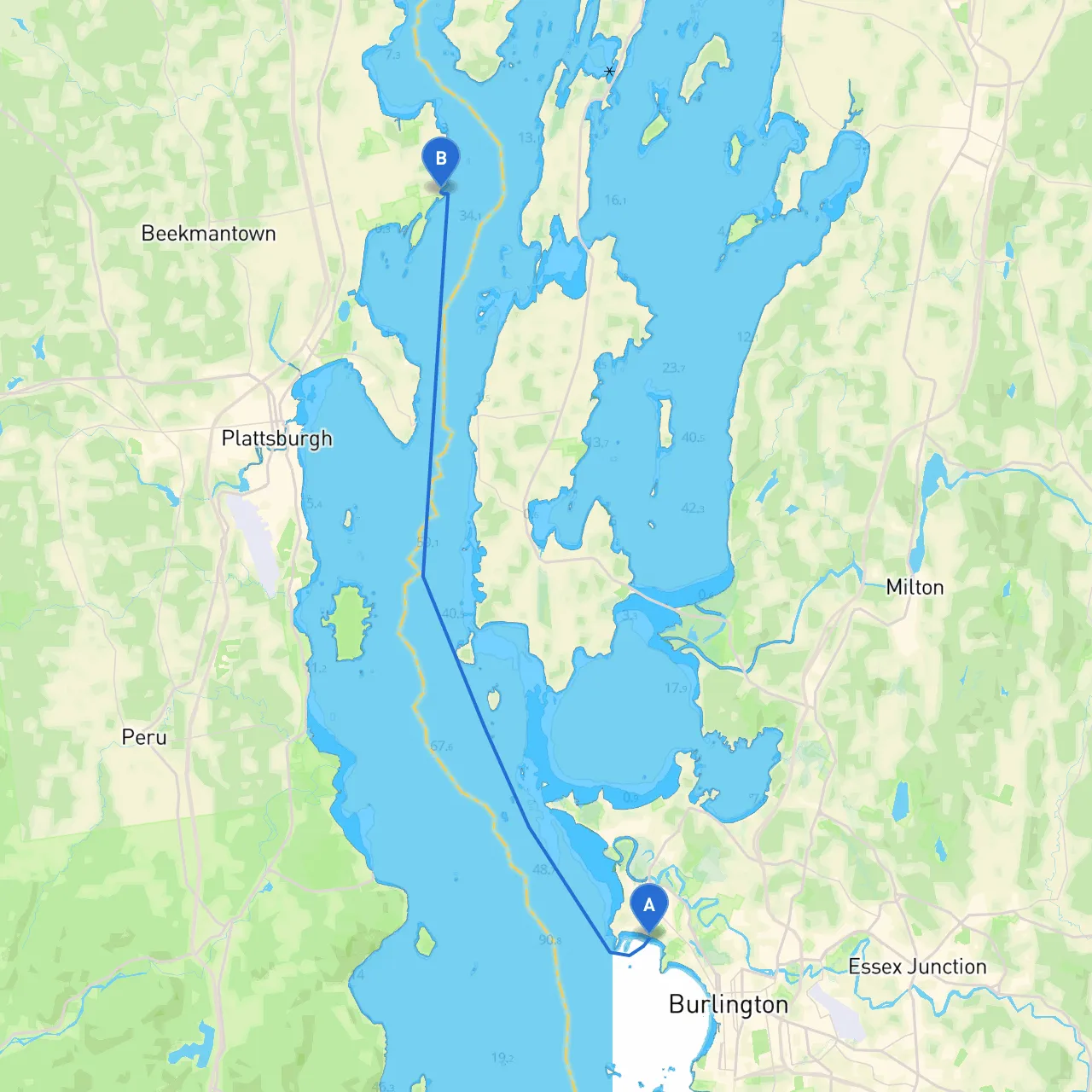 Burlington to Plattsburgh