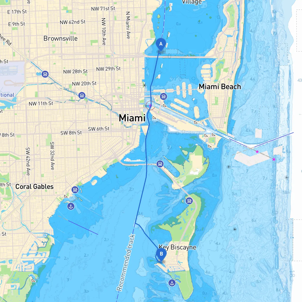 Miami to Key Biscayne
