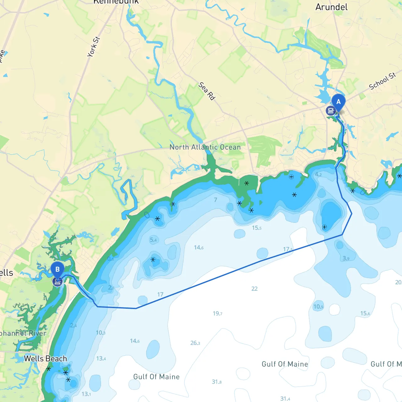 Kennebunkport to Wells