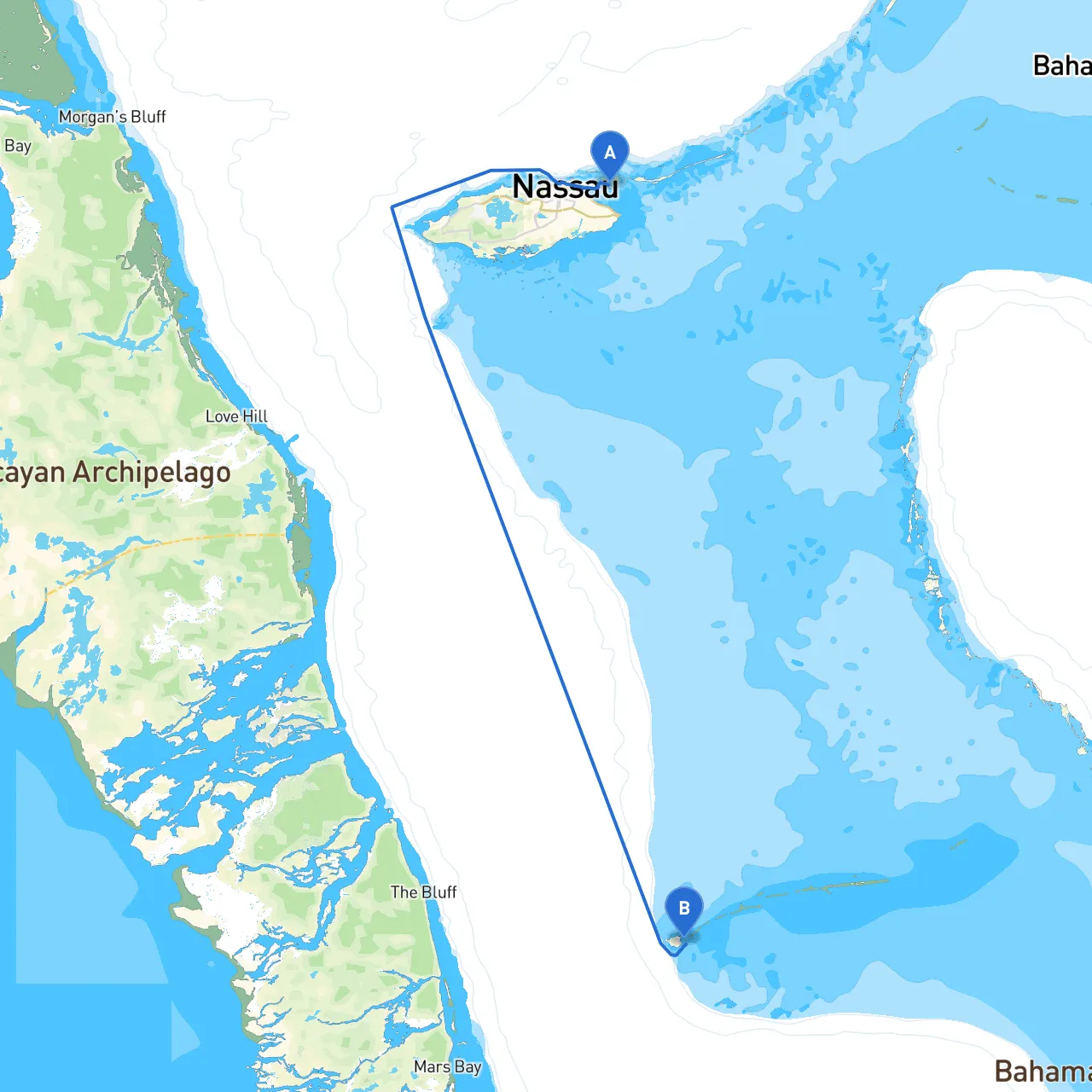 Nassau to South Andros