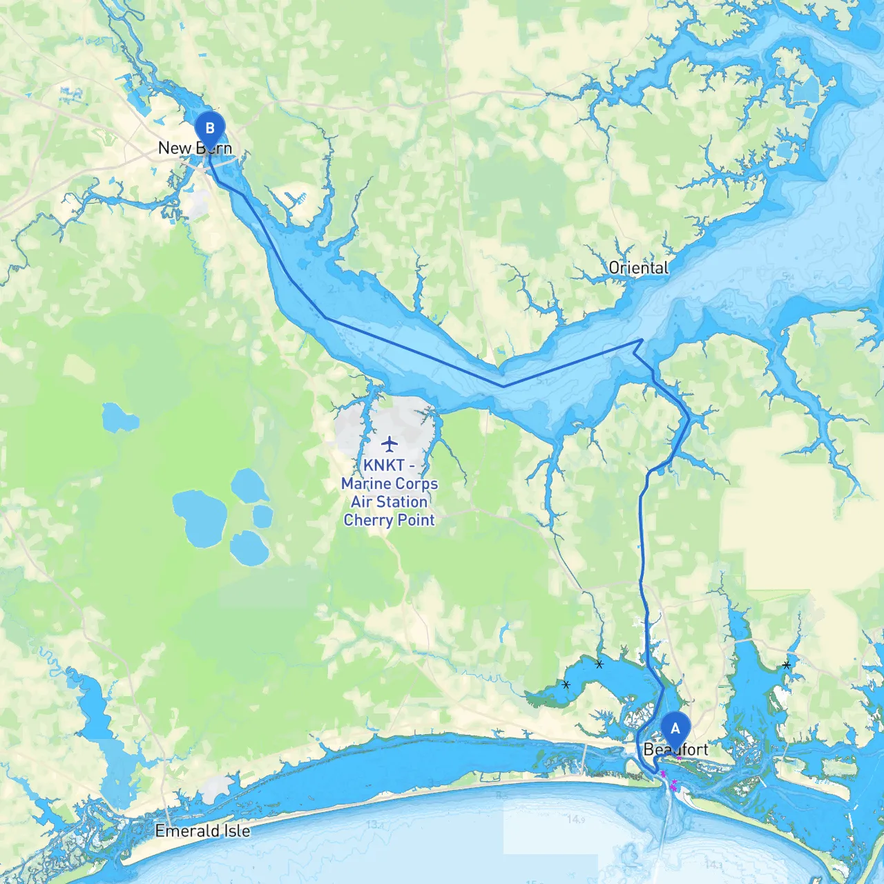 Beaufort to New Bern