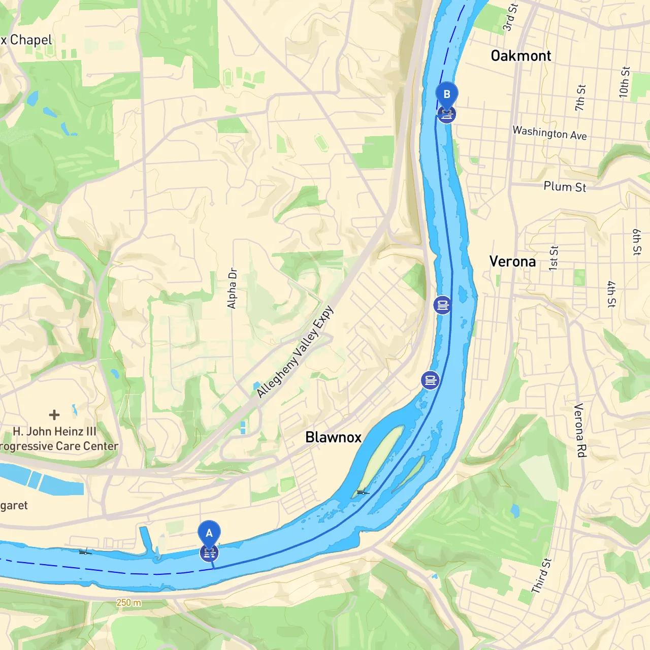 Pittsburgh to Oakmont