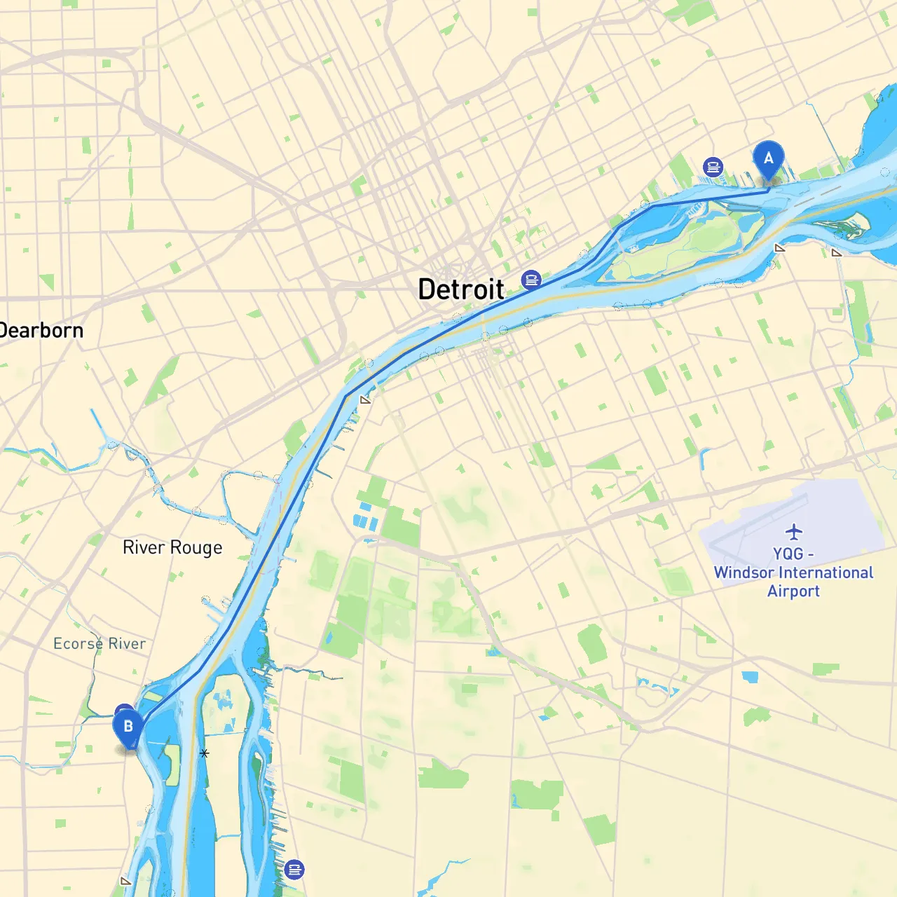 Detroit to Wyandotte