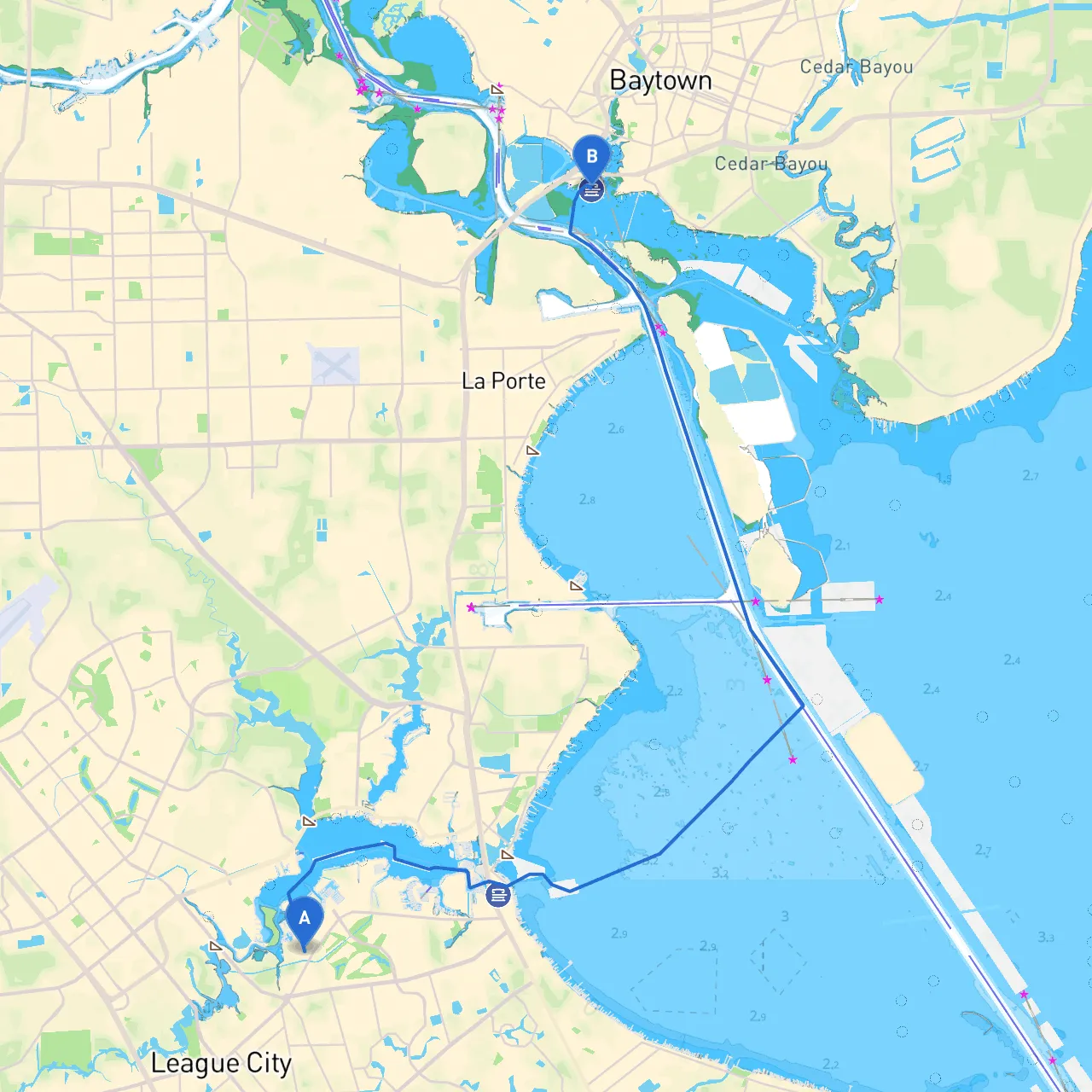 League City to Baytown