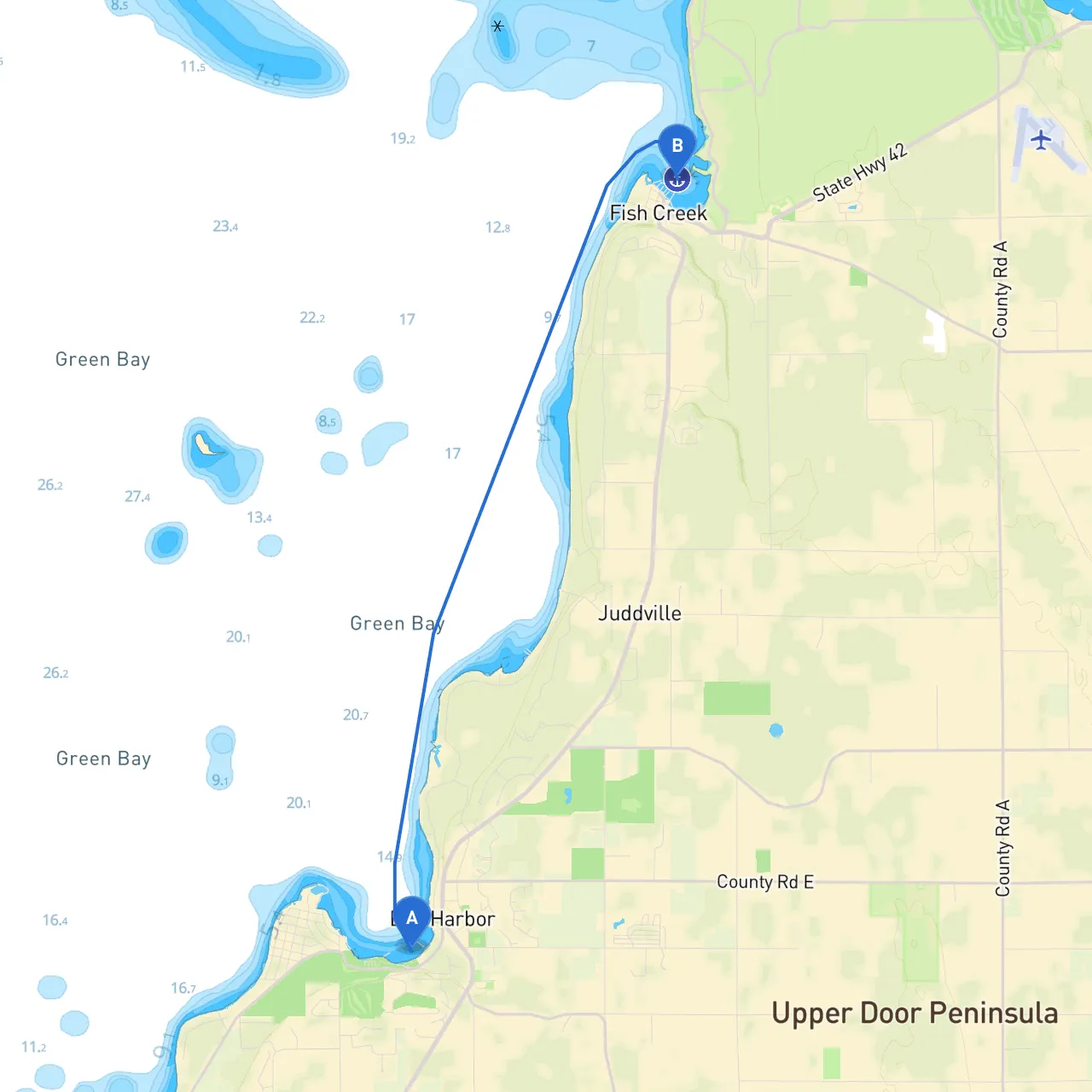 Egg Harbor to Fish Creek
