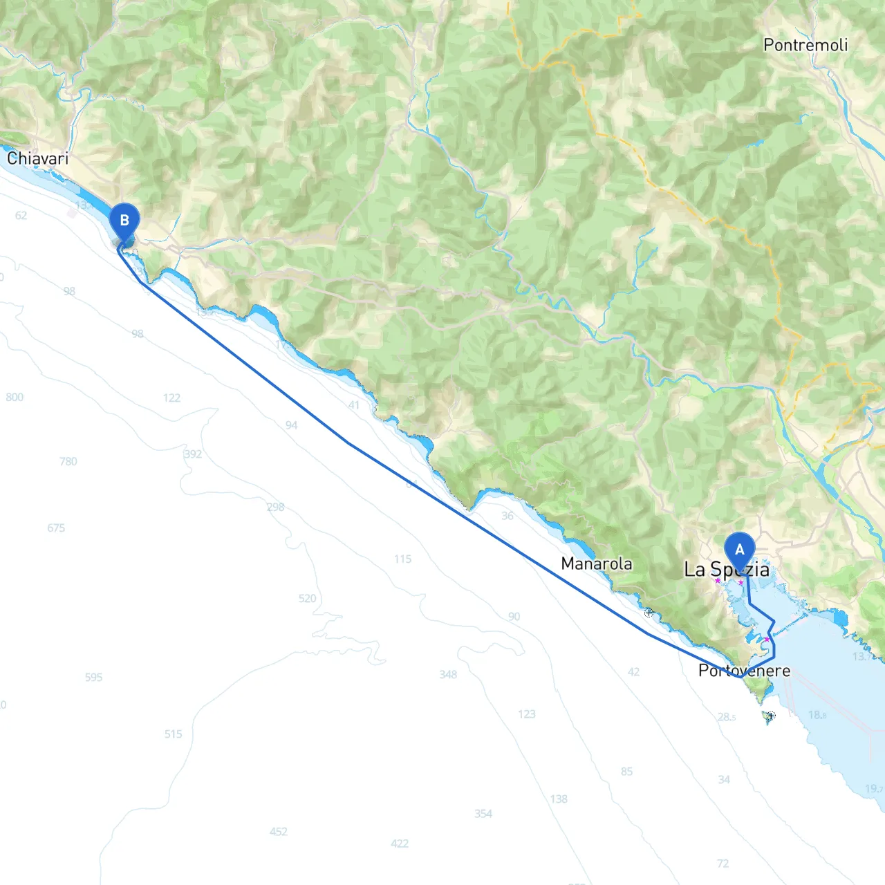 La Spezia to Sestri Levante