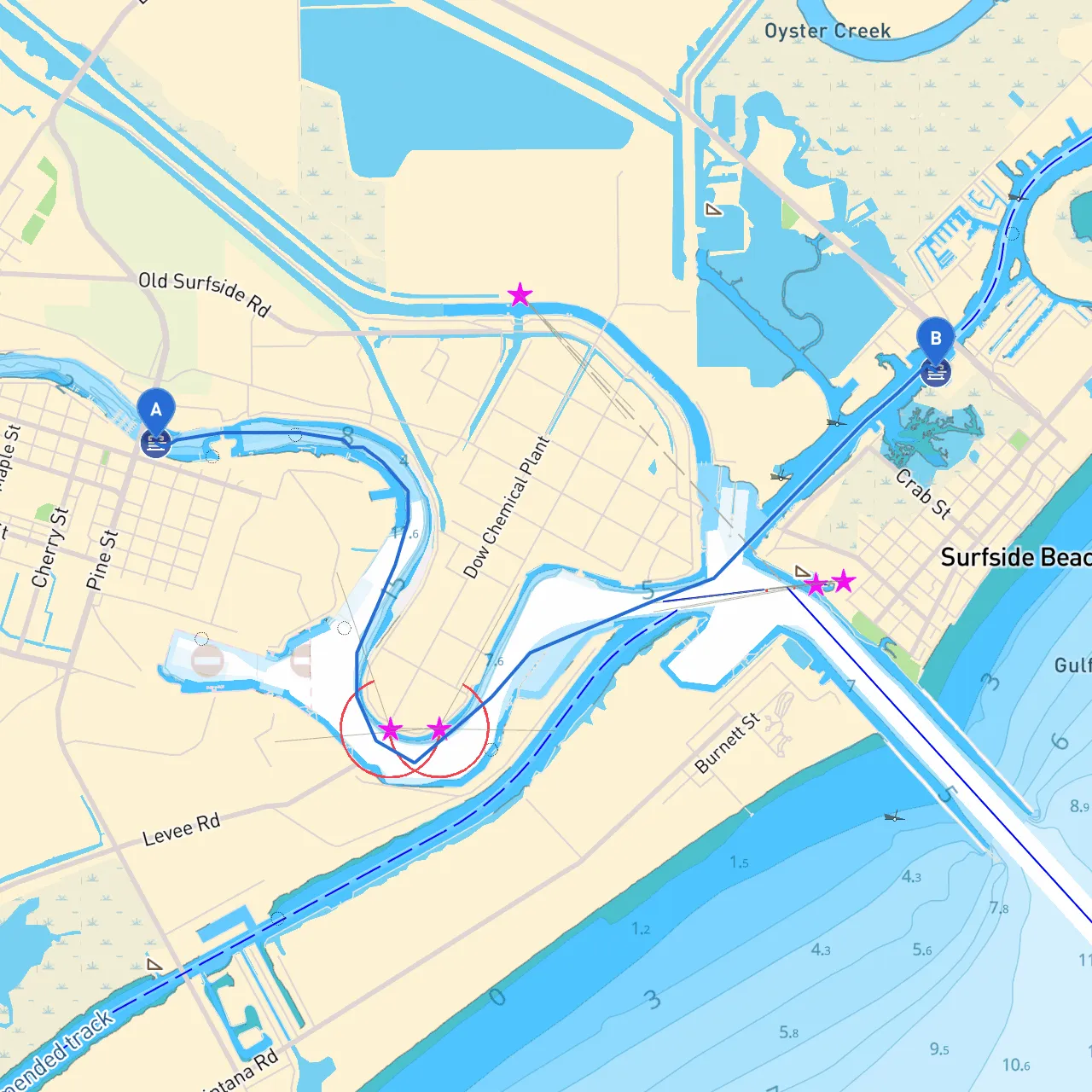 Freeport to Surfside Beach