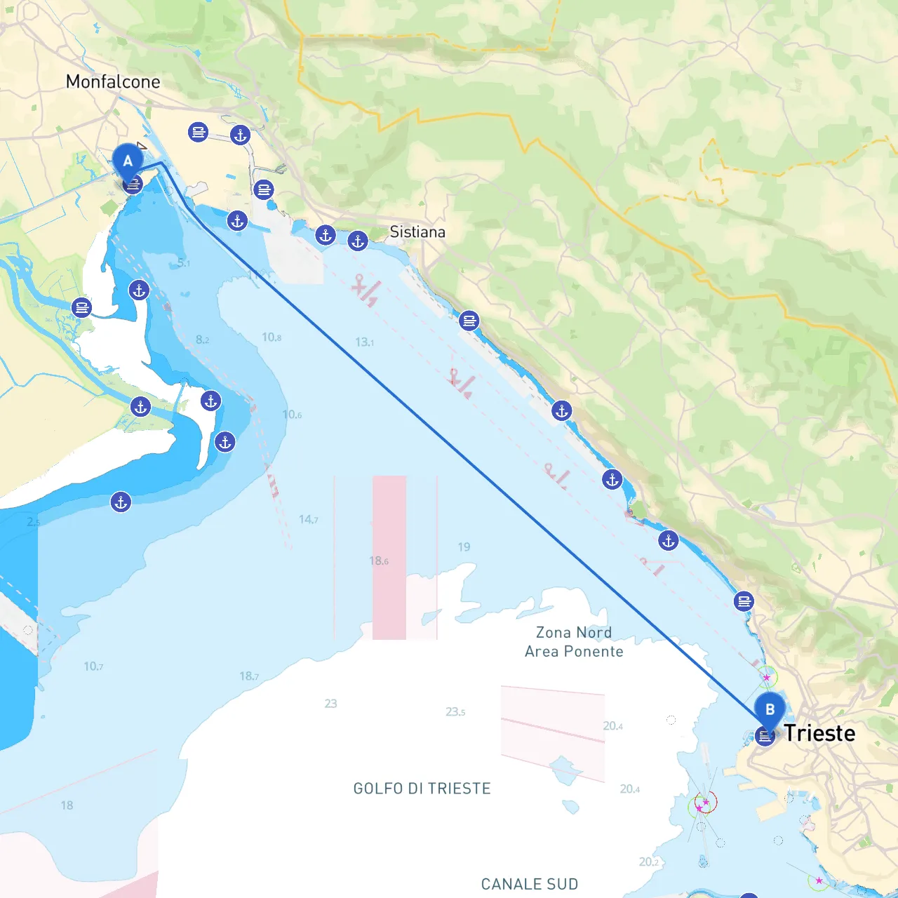 Monfalcone to Trieste