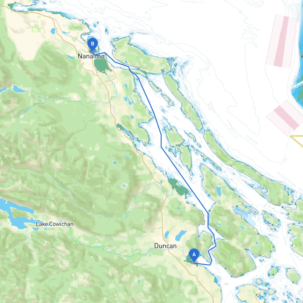 Cowichan Bay to Nanaimo