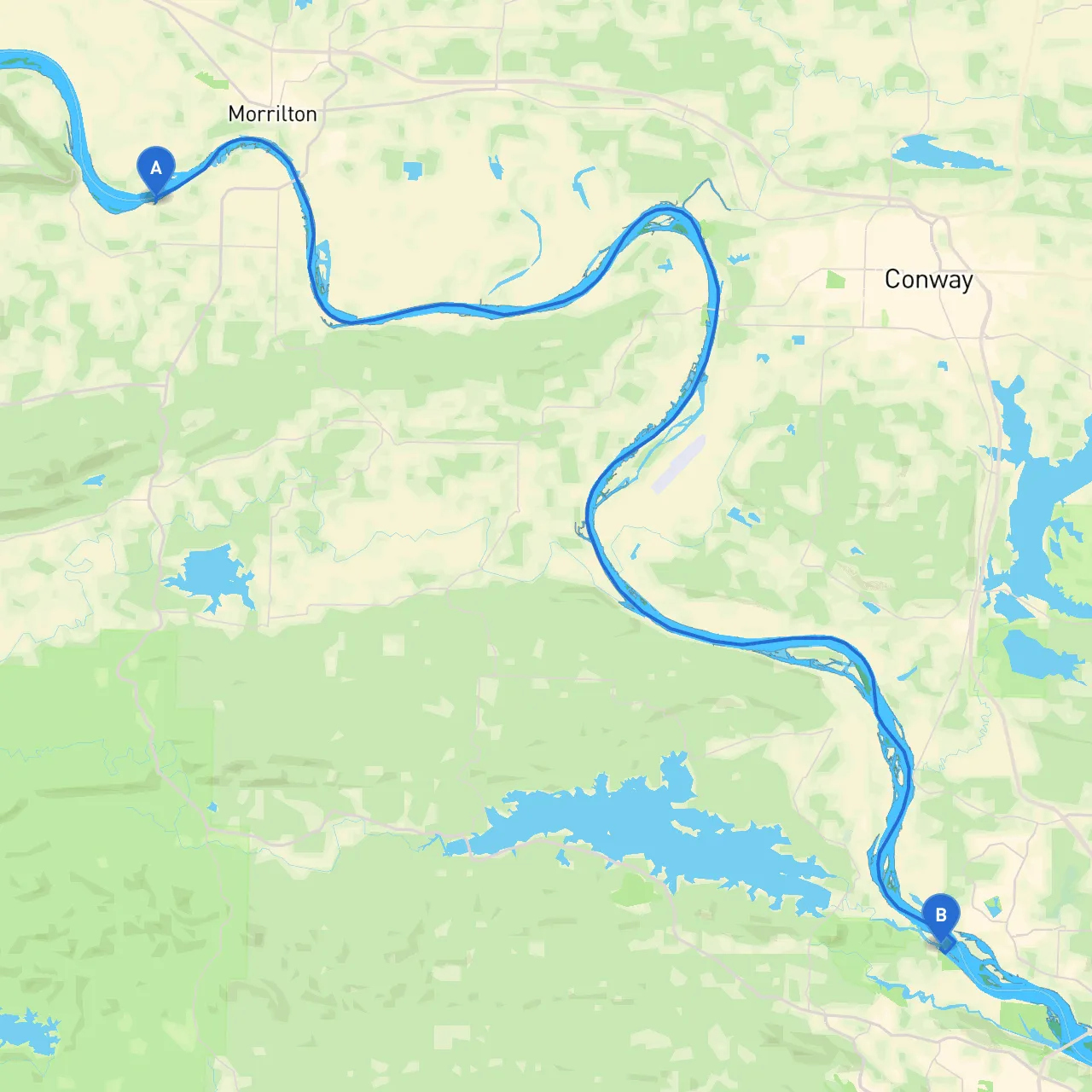 morrilton to Little Rock