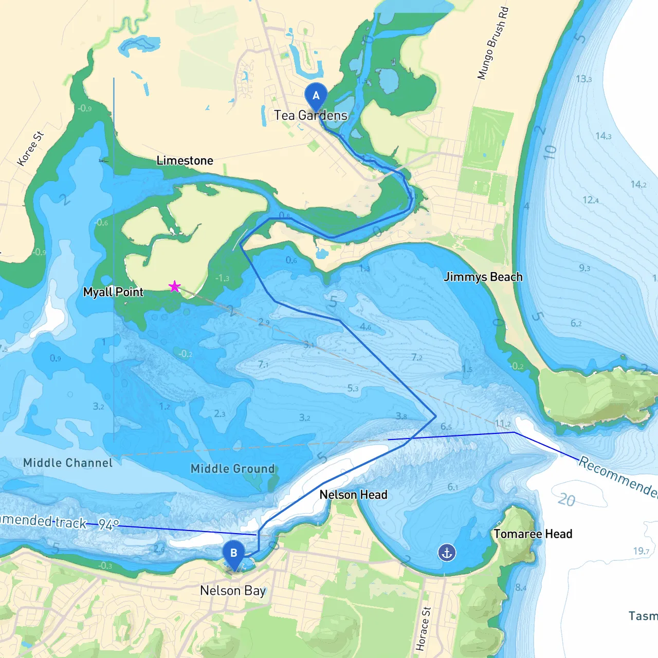 Tea Gardens to Nelson Bay