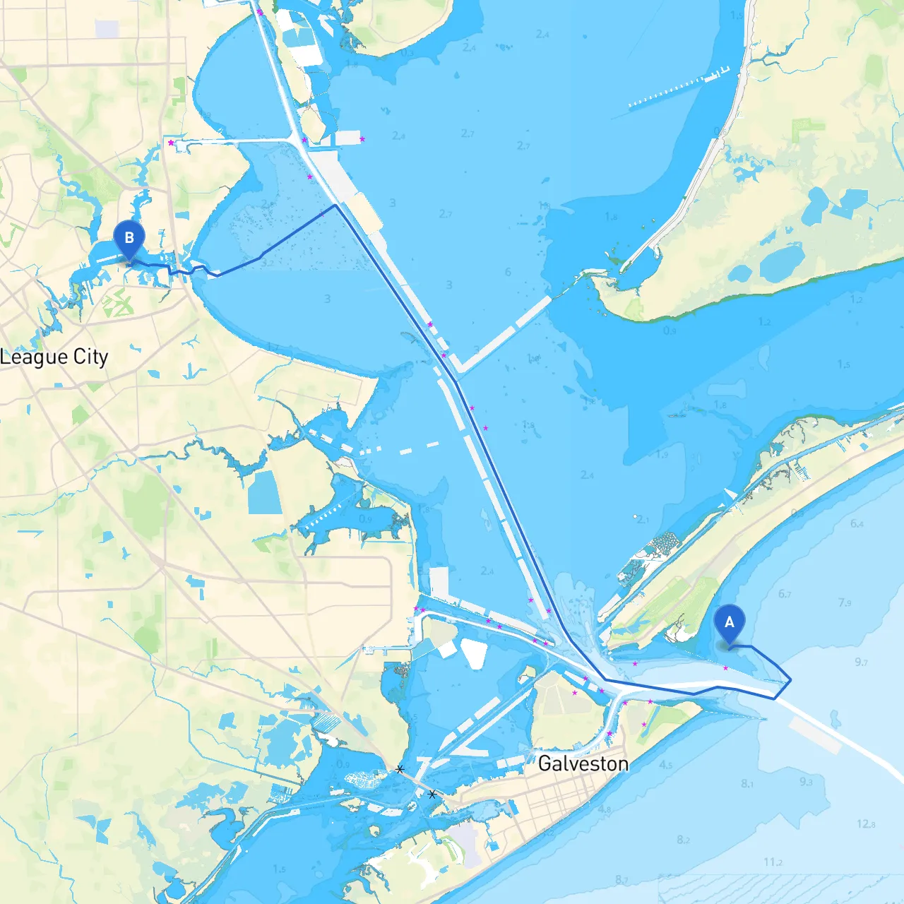 Galveston to Kemah