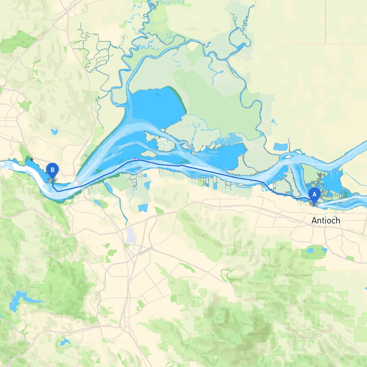 Antioch to Benicia