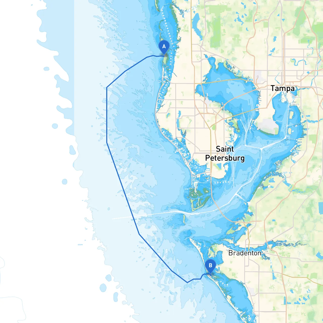 Clearwater to Longboat Key
