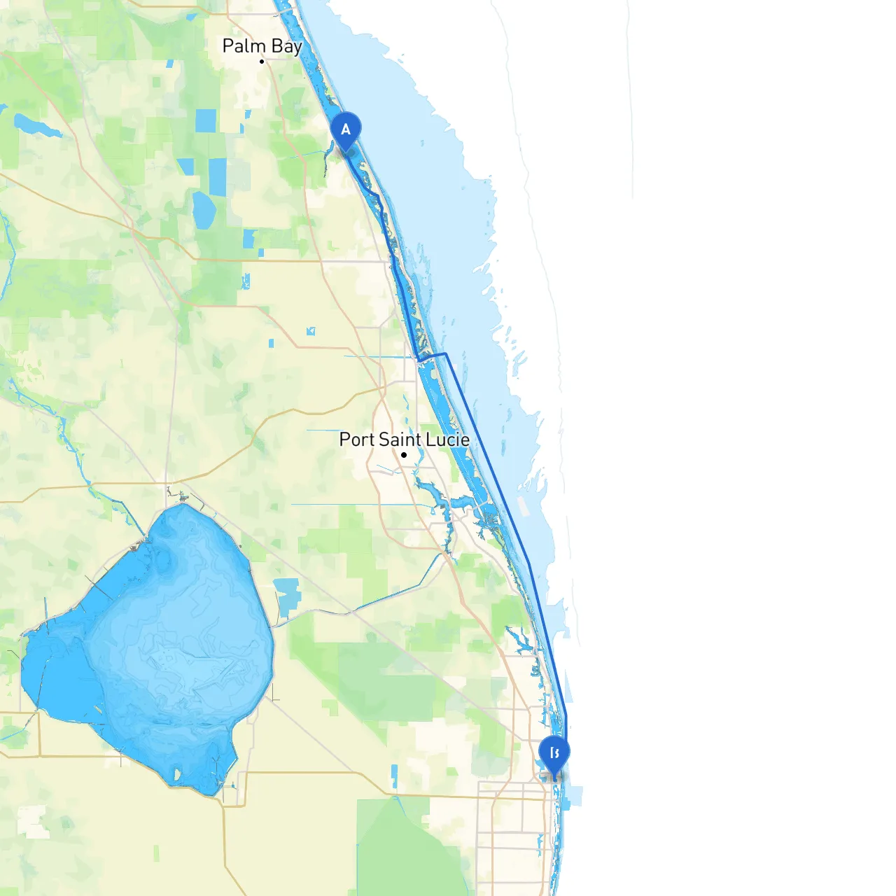 Sebastian to West Palm Beach