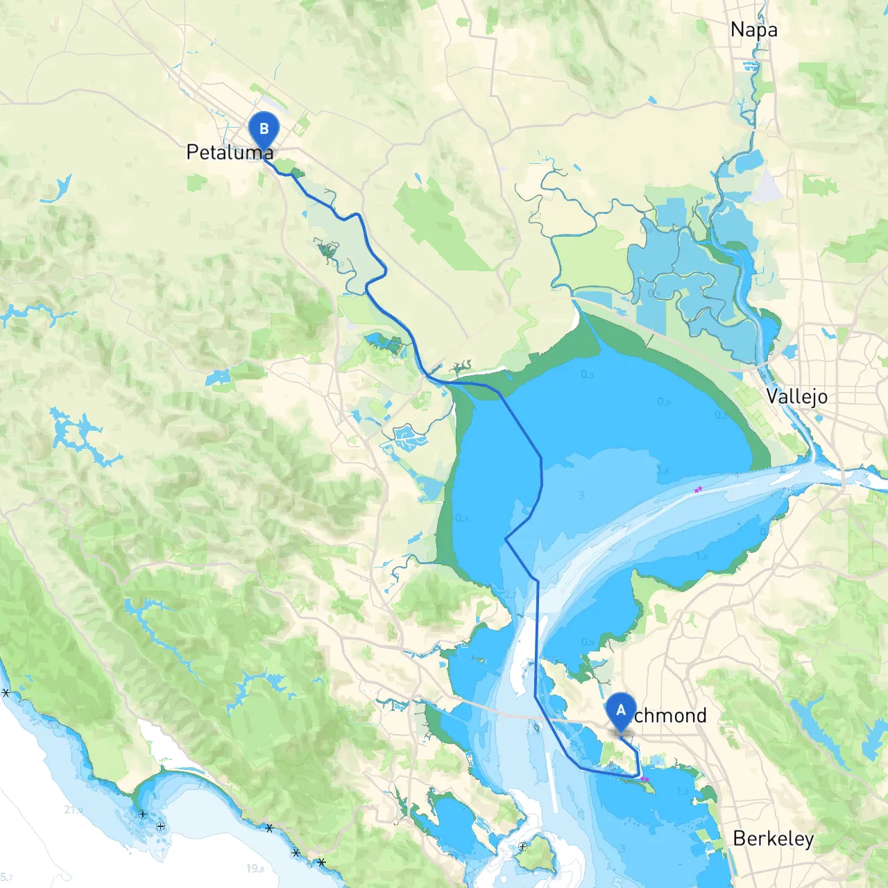 Richmond to Petaluma