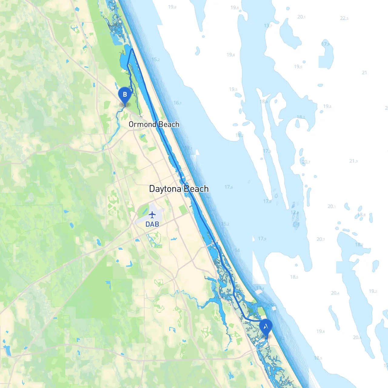 New Smyrna Beach to Ormond Beach