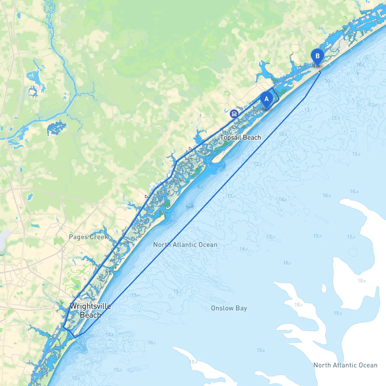 Topsail Beach to Surf City