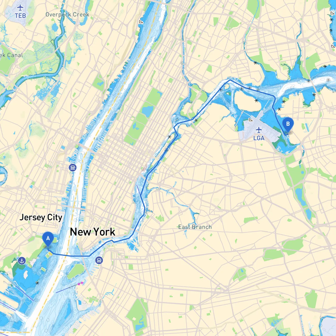 Jersey City to Flushing