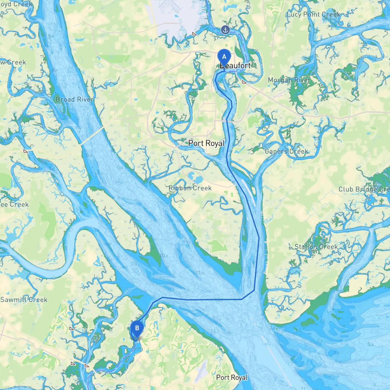 Beaufort to Hilton Head