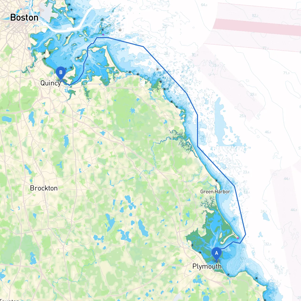 Plymouth to Quincy